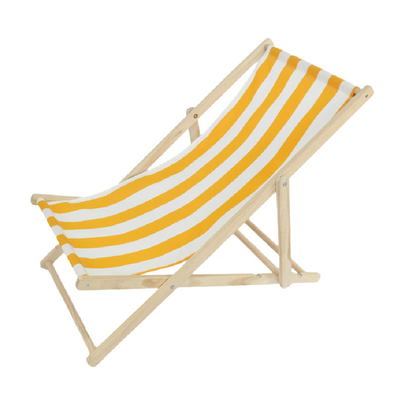 Moderner minimalistischer rechteckiger Oxford-Stoff solider Kiefernholz Outdoor-Strandstuhl faltbarer Liegestuhl mit Rückenlehne für den Außenbereich | Brehn