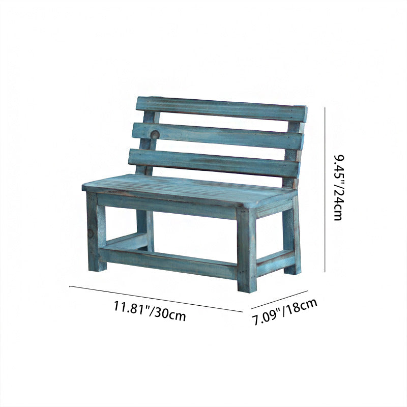 Moderner minimalistischer rechteckiger Massivholz niedriger Hocker mit Rückenlehne dekoratives Cartoon-Design für den Garten | Brehn