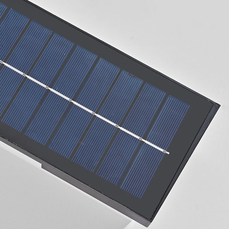 Moderner minimalistischer solar- und wasserdichter Kunststoff- und PC-rechteckiger LED-Wand sconce Lampe für außen, Terrasse und Garten | Brehn