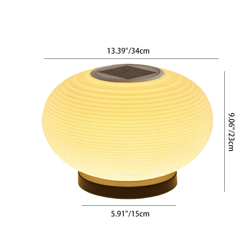 Moderner minimalistischer PE ovaler LED-Solar- und wasserdichter Außenleuchte für Garten und Terrasse | Brehn