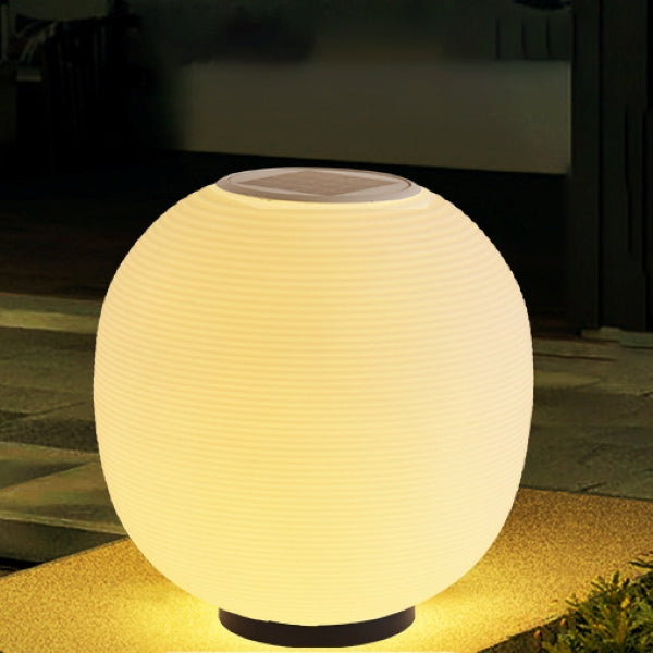 Moderner minimalistischer PE ovaler LED-Solar- und wasserdichter Außenleuchte für Garten und Terrasse | Brehn