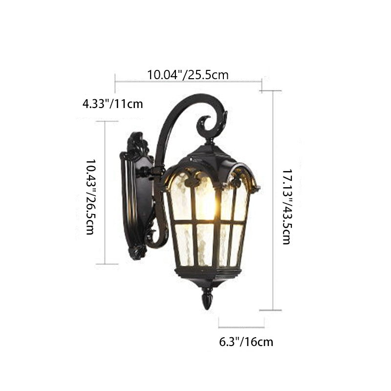 Zeitgenössische nordische Aluminium-Glas gebogene quadratische 1-Licht Wandlampe für außen | Brehn