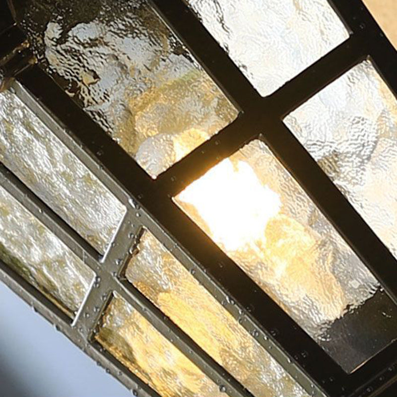 Zeitgenössische nordische Aluminium-Glas gebogene quadratische 1-Licht Wandlampe für außen | Brehn