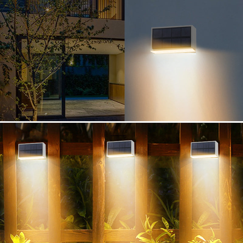 Modern Minimalist Solar Waterproof ABS PC Rectangular LED Außenstufenlicht Ideal Für Garten Und Außenpatio | Brehn