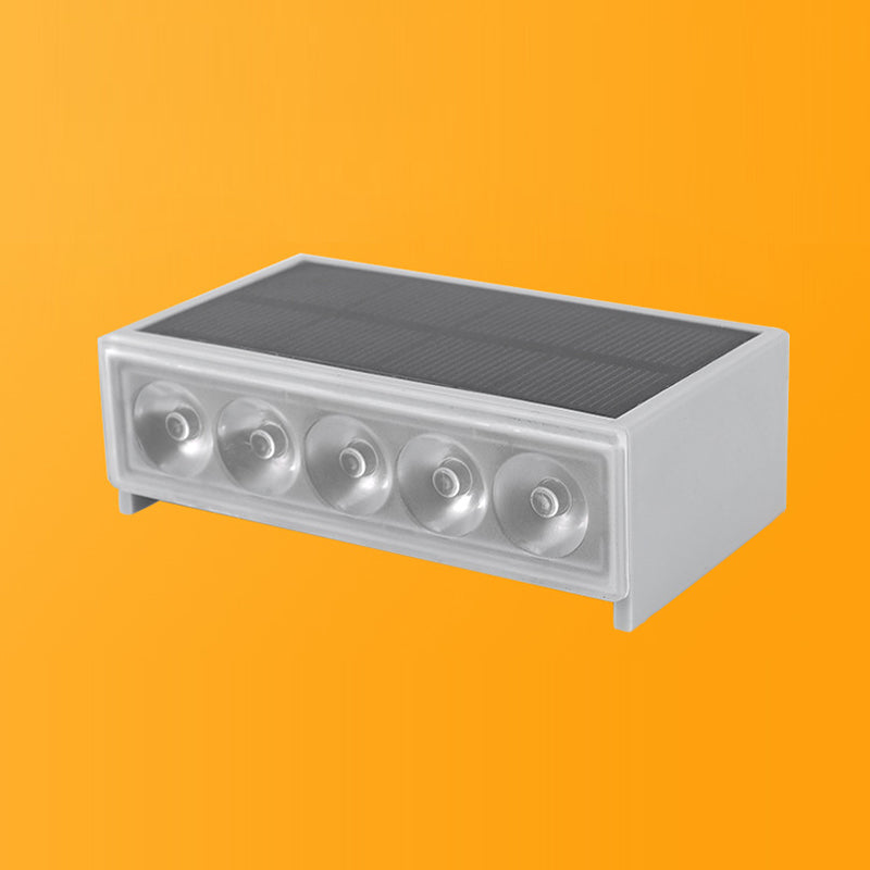 Modern Minimalist Solar Waterproof ABS PC Rectangular LED Außenstufenlicht Ideal Für Garten Und Außenpatio | Brehn