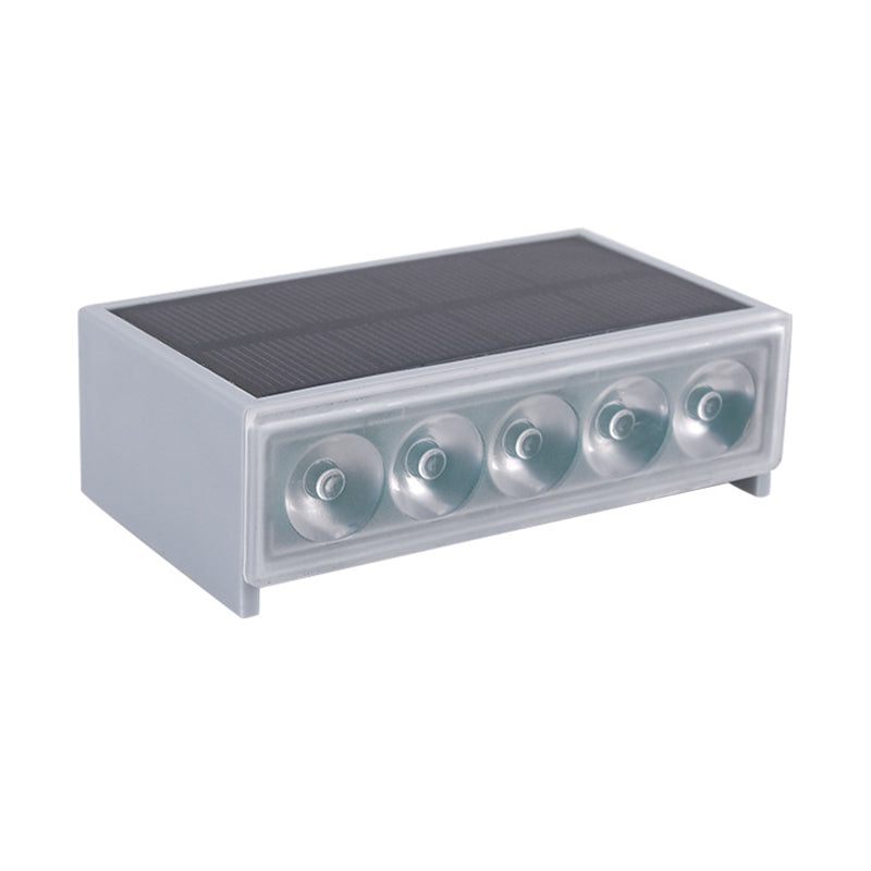Modern Minimalist Solar Waterproof ABS PC Rectangular LED Außenstufenlicht Ideal Für Garten Und Außenpatio | Brehn