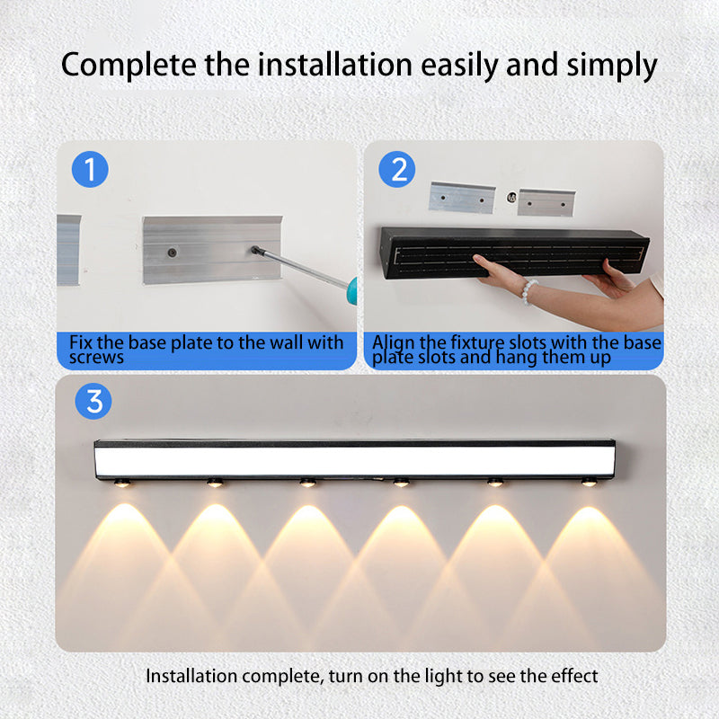 Moderner Minimalistischer Solar-Wasserdichter Bewegungsmelder Acryl Aluminium & Edelstahl Rechteckige LED Wandleuchte Lampe Für Außenpatio | Brehn