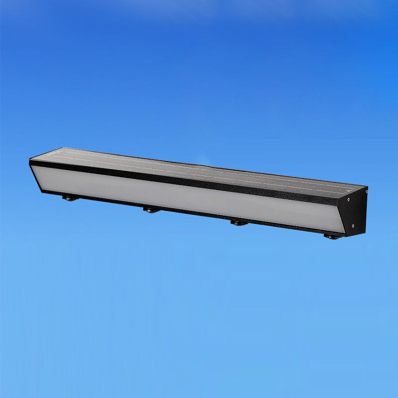 Moderner Minimalistischer Solar-Wasserdichter Bewegungsmelder Acryl Aluminium & Edelstahl Rechteckige LED Wandleuchte Lampe Für Außenpatio | Brehn