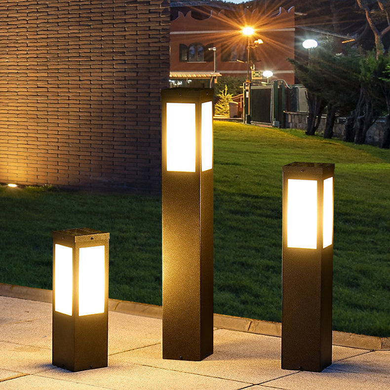 Modern Minimalist Solar Waterproof Metal & PC Säulen LED Außenleuchte Landschaftsbeleuchtung Für Garten & Außenpatio | Brehn