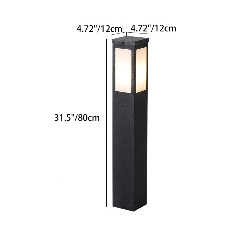 Modern Minimalist Solar Waterproof Metal & PC Säulen LED Außenleuchte Landschaftsbeleuchtung Für Garten & Außenpatio | Brehn
