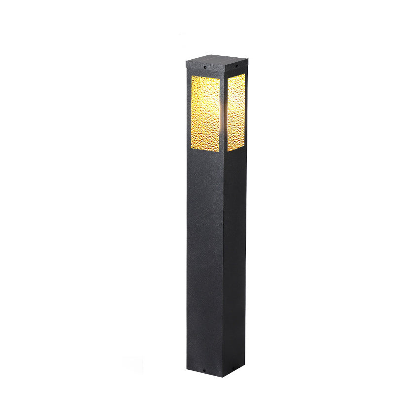 Moderne Minimalistische Wasserdichte Metall- & Glas-Diamant-Struktur Säule 1-Licht Außenleuchte Für Garten & Außenpatio | Brehn