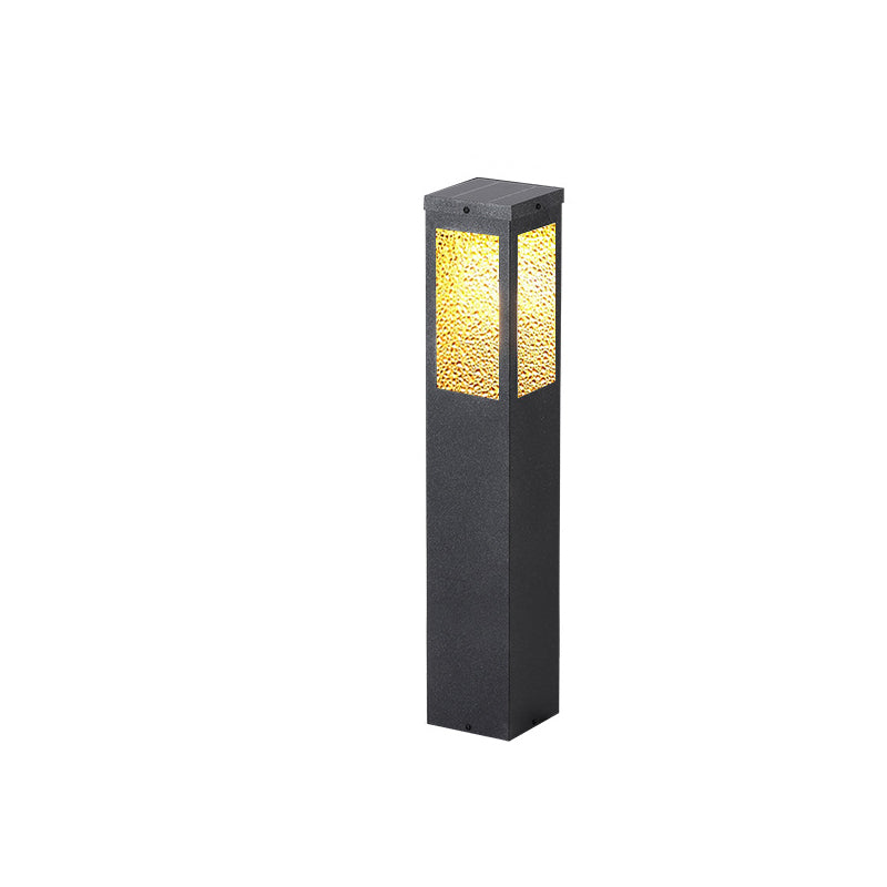 Moderne Minimalistische Wasserdichte Metall- & Glas-Diamant-Struktur Säule 1-Licht Außenleuchte Für Garten & Außenpatio | Brehn