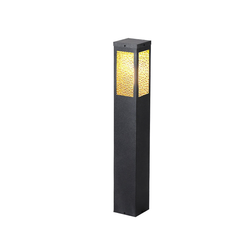 Moderne Minimalistische Wasserdichte Metall- & Glas-Diamant-Struktur Säule 1-Licht Außenleuchte Für Garten & Außenpatio | Brehn