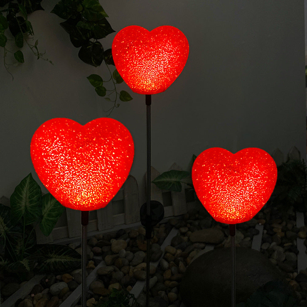 Moderne Art Deco Solar Wasserdicht ABS Kunststoff & Nano Herzförmige Dekorative LED Außenleuchte Landschaftsbeleuchtung Für Garten & Außenpatio | Brehn