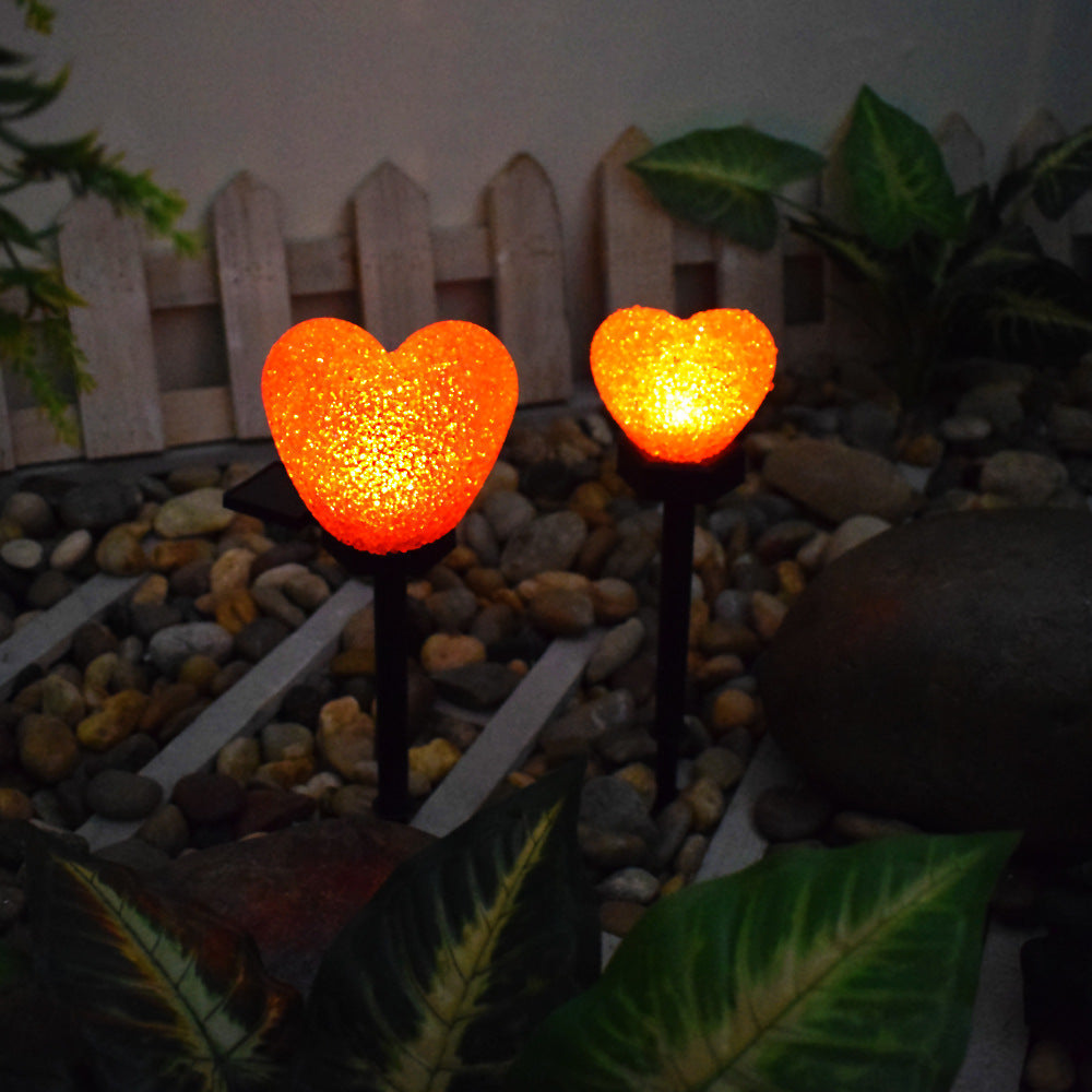 Solarbetriebene, wasserdichte LED-Außenleuchte aus ABS-Kunststoff in Herzform mit Nano-Technologie für Garten und Terrasse