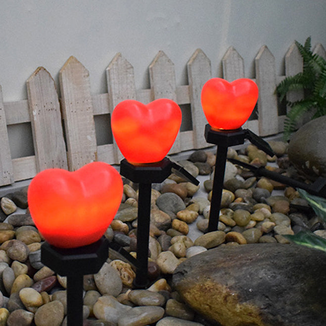 Moderne Art Deco Solar Wasserdicht ABS Kunststoff & Nano Herzförmige Dekorative LED Außenleuchte Landschaftsbeleuchtung Für Garten & Außenpatio | Brehn