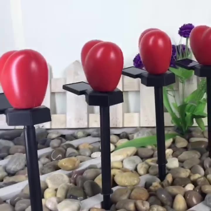 Solarbetriebene, wasserdichte LED-Außenleuchte aus ABS-Kunststoff in Herzform mit Nano-Technologie für Garten und Terrasse