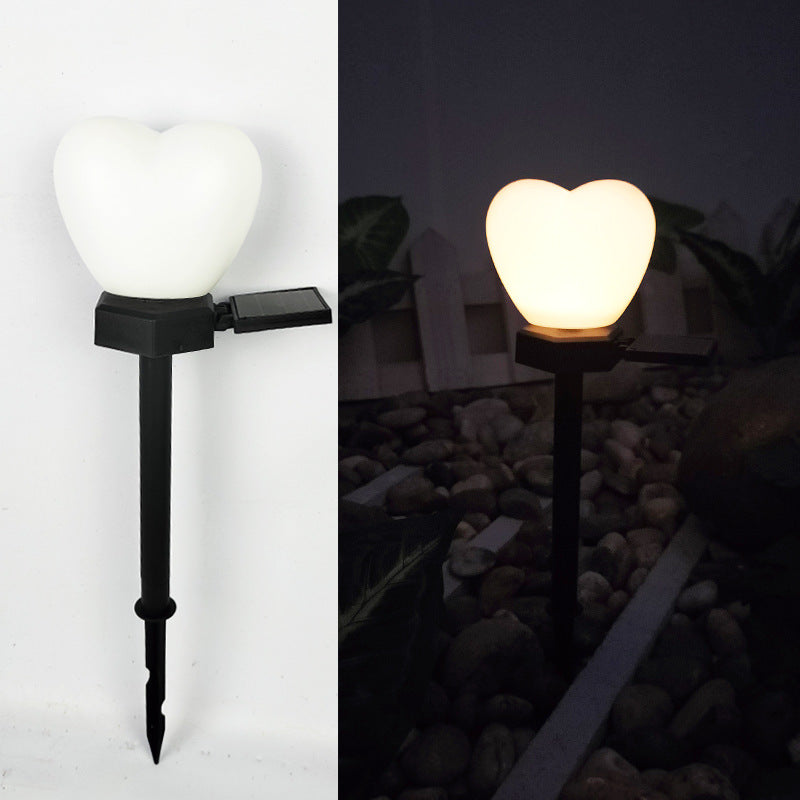 Solarbetriebene, wasserdichte LED-Außenleuchte aus ABS-Kunststoff in Herzform mit Nano-Technologie für Garten und Terrasse