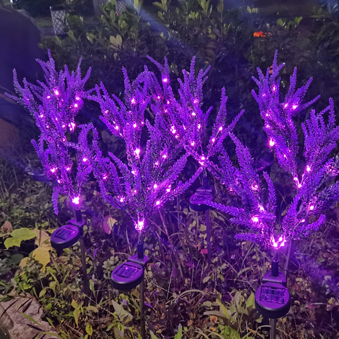 Moderne Art Deco Solar wasserdicht Edelstahl PC & ABS Faux Lavendel LED Außenleuchte Landschaftsbeleuchtung für Garten & Außenbereich Terrasse | Brehn