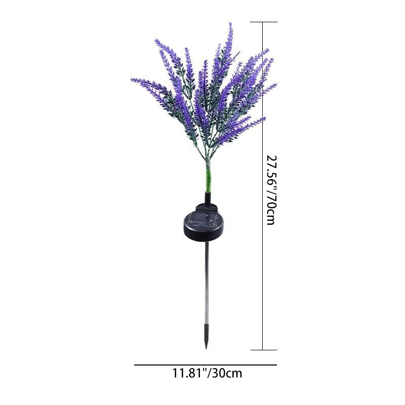 Moderne Art Deco Solar wasserdicht Edelstahl PC & ABS Faux Lavendel LED Außenleuchte Landschaftsbeleuchtung für Garten & Außenbereich Terrasse | Brehn