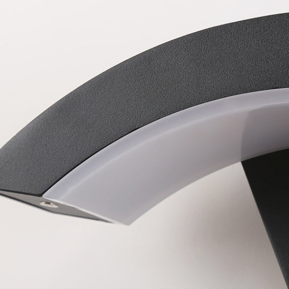 Moderner Minimalistischer Gebogener Aluminium Acryl LED Wandleuchtenlampe Für Garten | Brehn