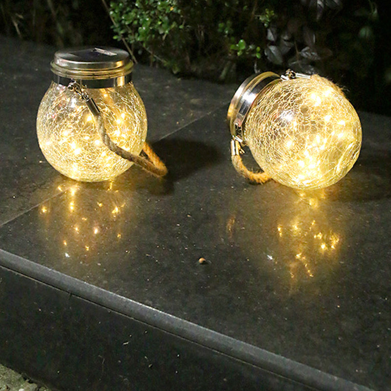 Moderne Art Deco Solar Orb Edelstahl Glas LED Außenleuchte für den Garten | Brehn