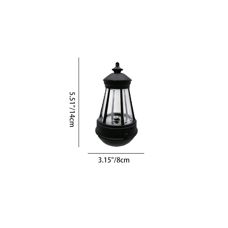 Modern minimalist Solar tragbare runde Turm Eisen LED Außenleuchte für Garten | Brehn