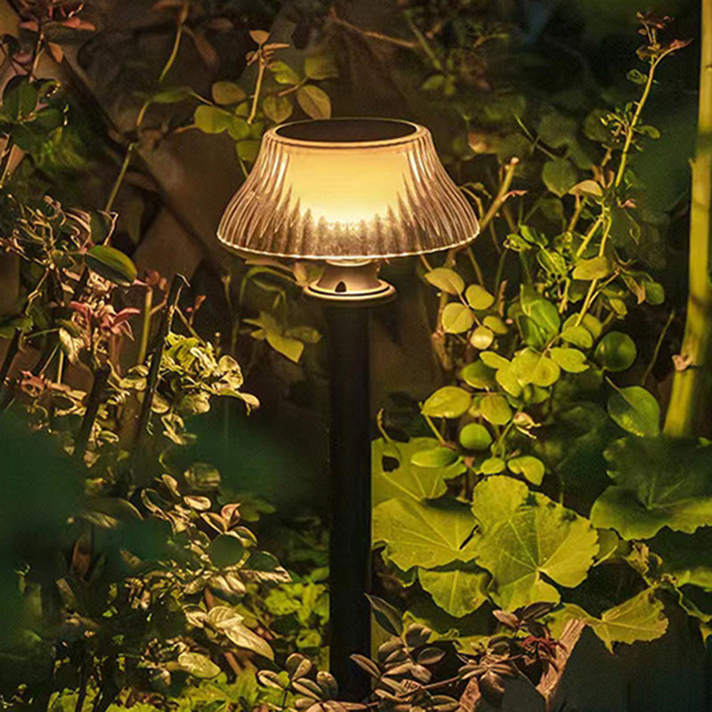 Modern Minimalist Runde Halbkugel Lange Stange Eisen ABS LED Erdstecker Außenlicht Für Garten | Brehn