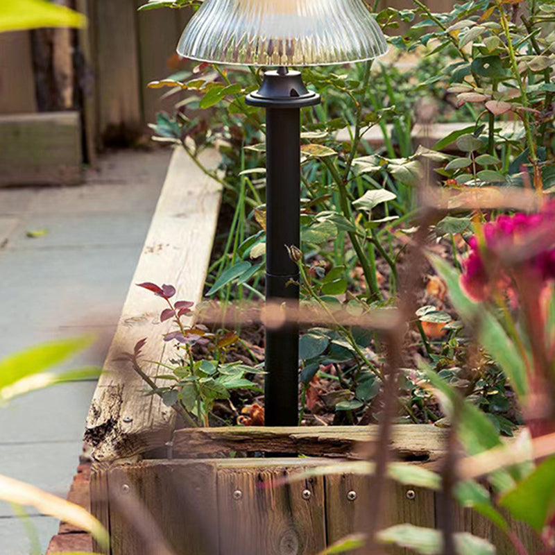 Modern Minimalist Runde Halbkugel Lange Stange Eisen ABS LED Erdstecker Außenlicht Für Garten | Brehn