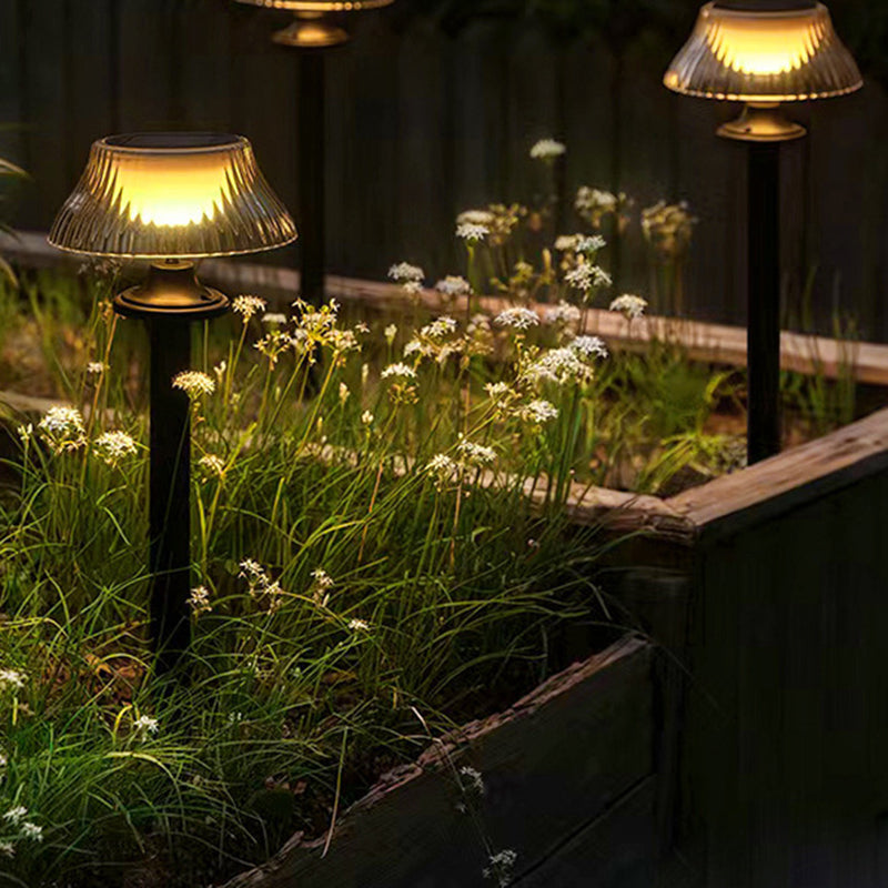 Modern Minimalist Runde Halbkugel Lange Stange Eisen ABS LED Erdstecker Außenlicht Für Garten | Brehn