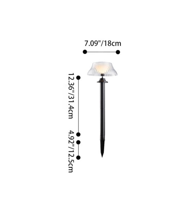 Modern Minimalist Runde Halbkugel Lange Stange Eisen ABS LED Erdstecker Außenlicht Für Garten | Brehn