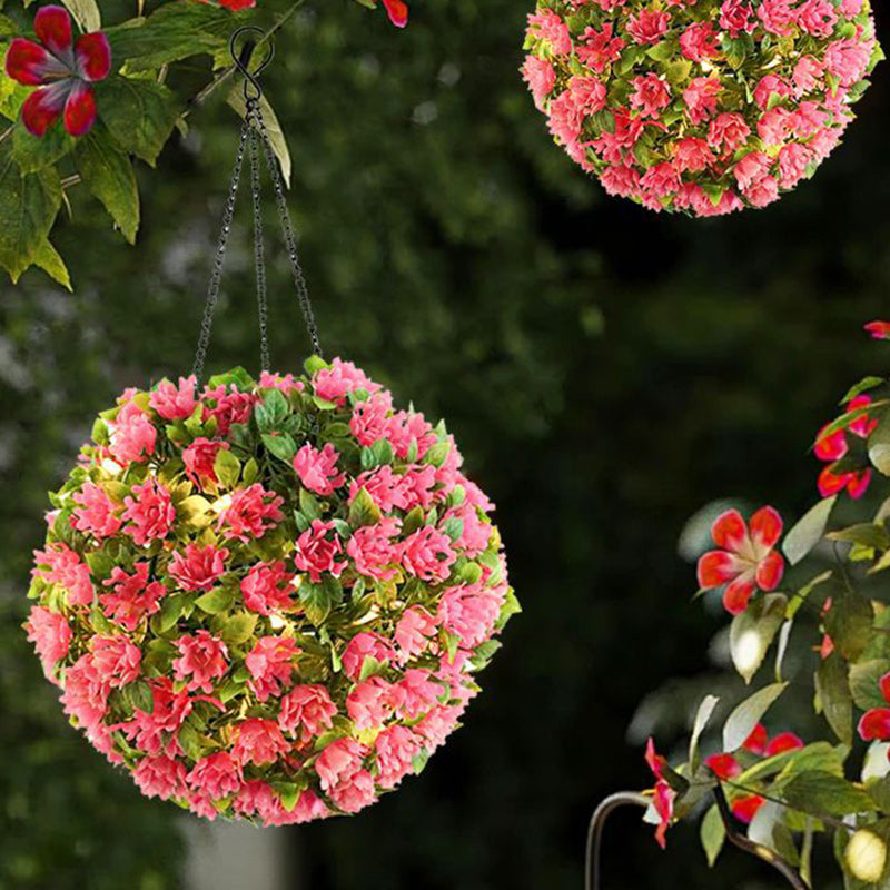 Moderne Art Deco Runde Blumenstrauß Kunststoff LED Außenbeleuchtung für Garten | Brehn