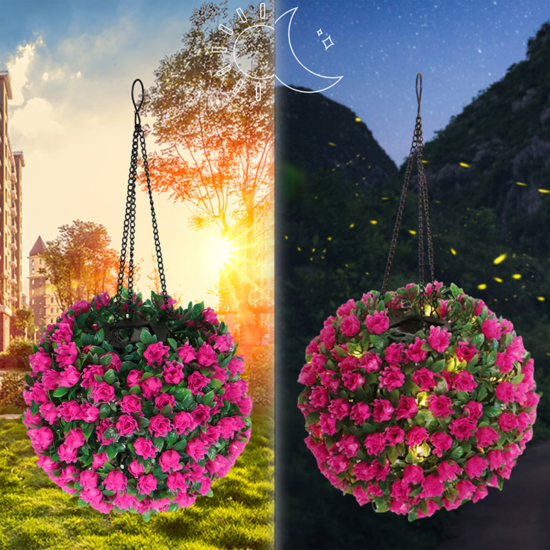 Moderne Art Deco Runde Blumenstrauß Kunststoff LED Außenbeleuchtung für Garten | Brehn
