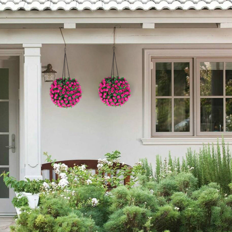 Moderne Art Deco Runde Blumenstrauß Kunststoff LED Außenbeleuchtung für Garten | Brehn