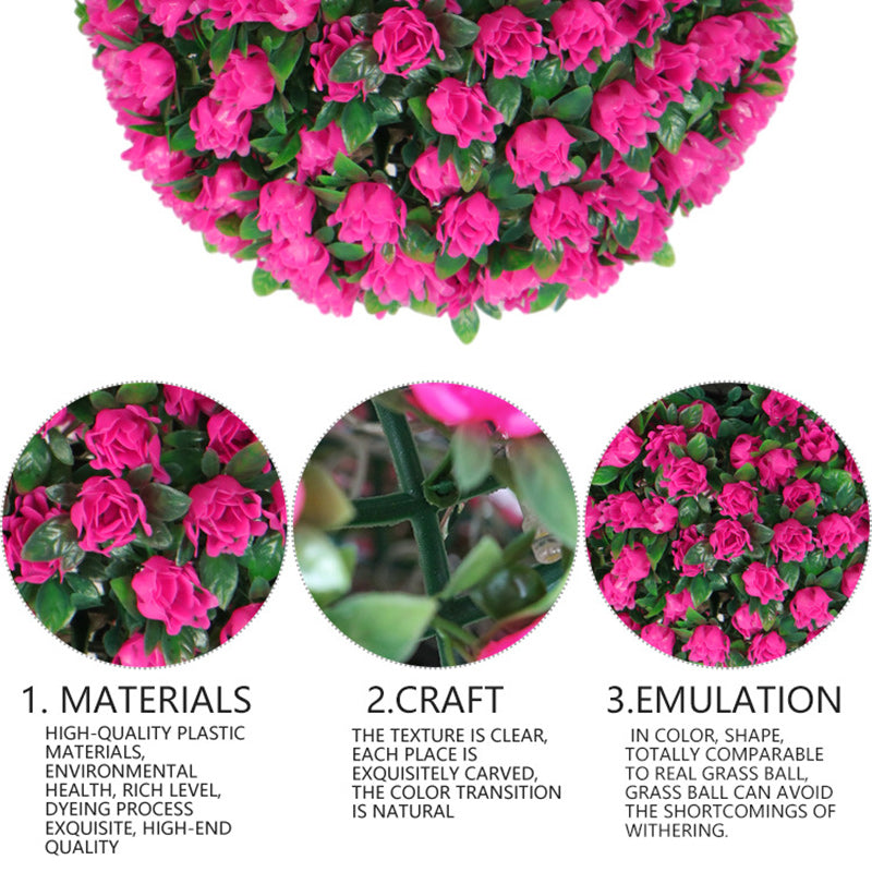 Moderne Art Deco Runde Blumenstrauß Kunststoff LED Außenbeleuchtung für Garten | Brehn
