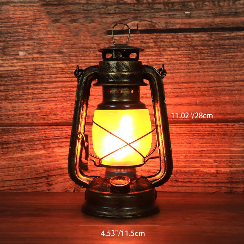 Traditionelle Vintage-Rundpferdelampe, Tischleuchte aus Eisen und Acryl mit LED-Beleuchtung für das Wohnzimmer