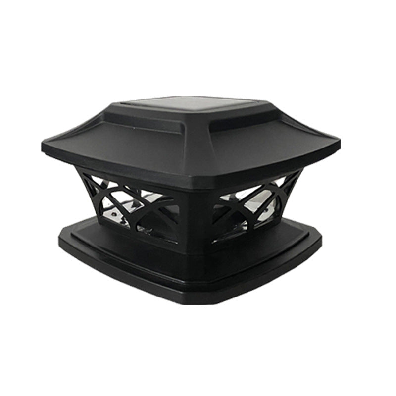 Moderne Einfachheit Quadratisch Kunststoff LED Postkopf Licht Außenlicht Für Garten | Brehn
