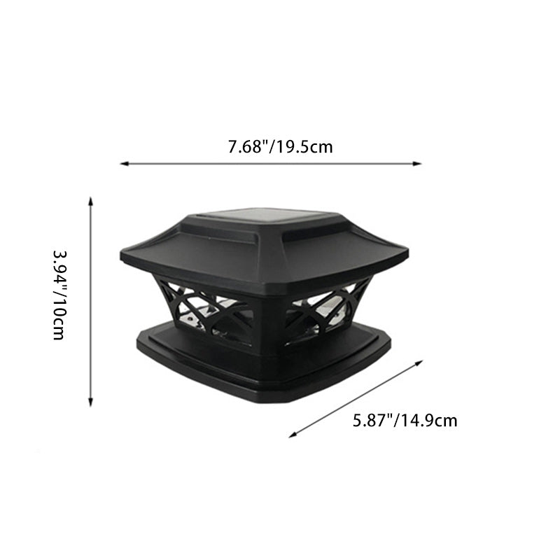Moderne Einfachheit Quadratisch Kunststoff LED Postkopf Licht Außenlicht Für Garten | Brehn