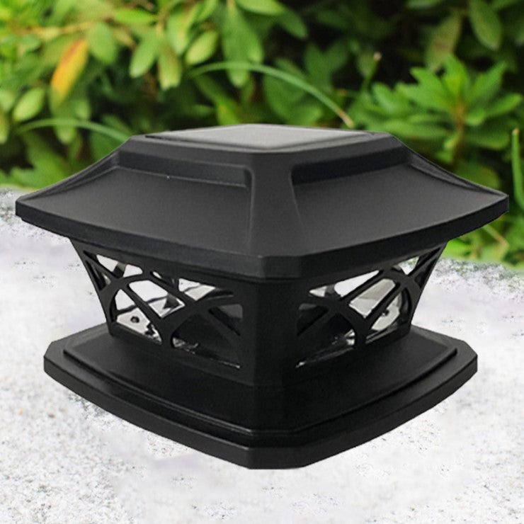 Moderne Einfachheit Quadratisch Kunststoff LED Postkopf Licht Außenlicht Für Garten | Brehn