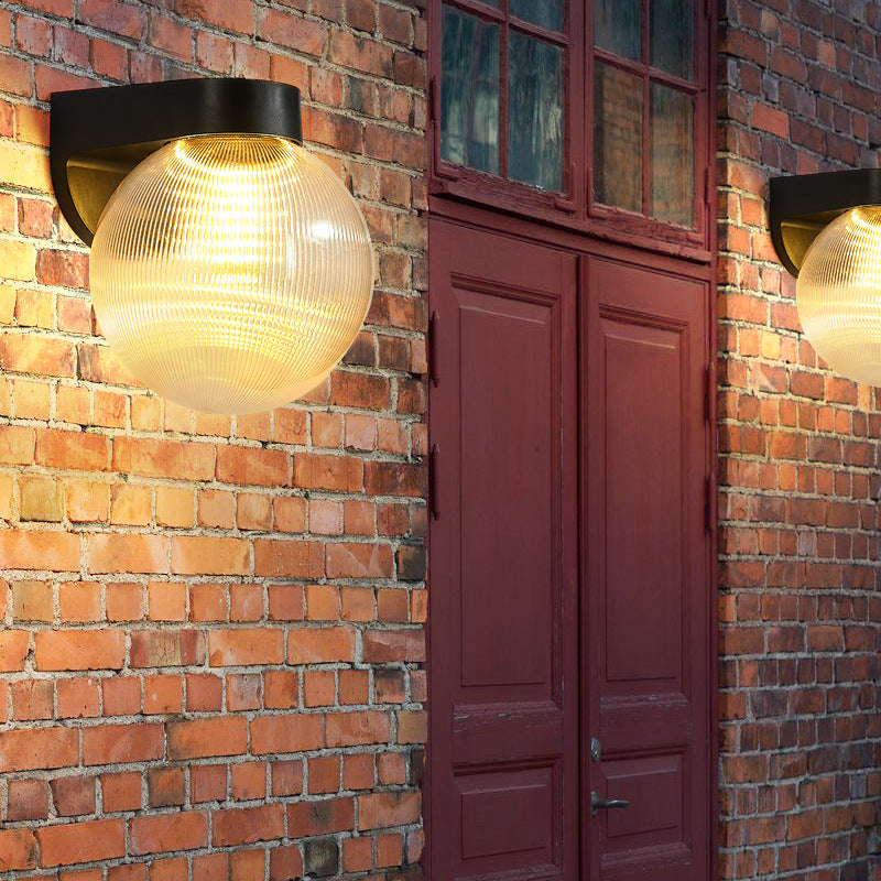 Moderne Einfachheit Wasserdichte Orb Polycarbonat Acryl 1-Licht Wand Scone Lampe Für Außenpatio | Brehn