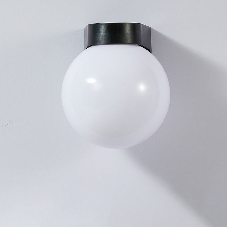 Moderne Einfachheit Wasserdichte Orb Polycarbonat Acryl 1-Licht Wand Scone Lampe Für Außenpatio | Brehn