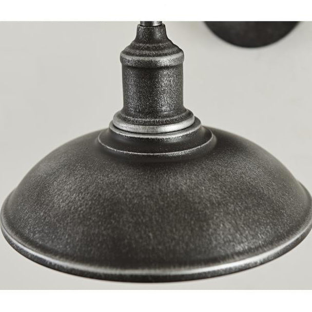 Runde, deckelförmige Wandleuchte mit gebogenem Eisenschirm und einflammigem Design für die Terrasse