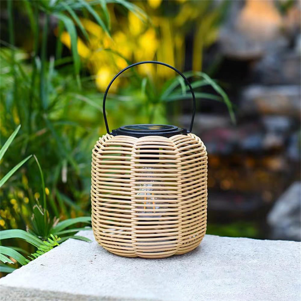 Moderne Art Deco Solar Wasserdichte Zylindernlaterne Hohlraum Kunststoff Eisen LED Außenlicht für Garten | Brehn