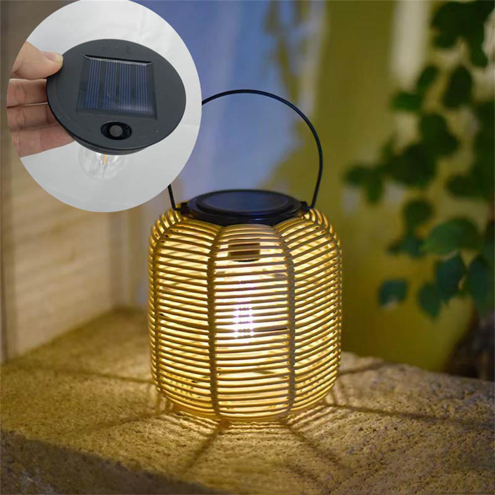 Moderne Art Deco Solar Wasserdichte Zylindernlaterne Hohlraum Kunststoff Eisen LED Außenlicht für Garten | Brehn
