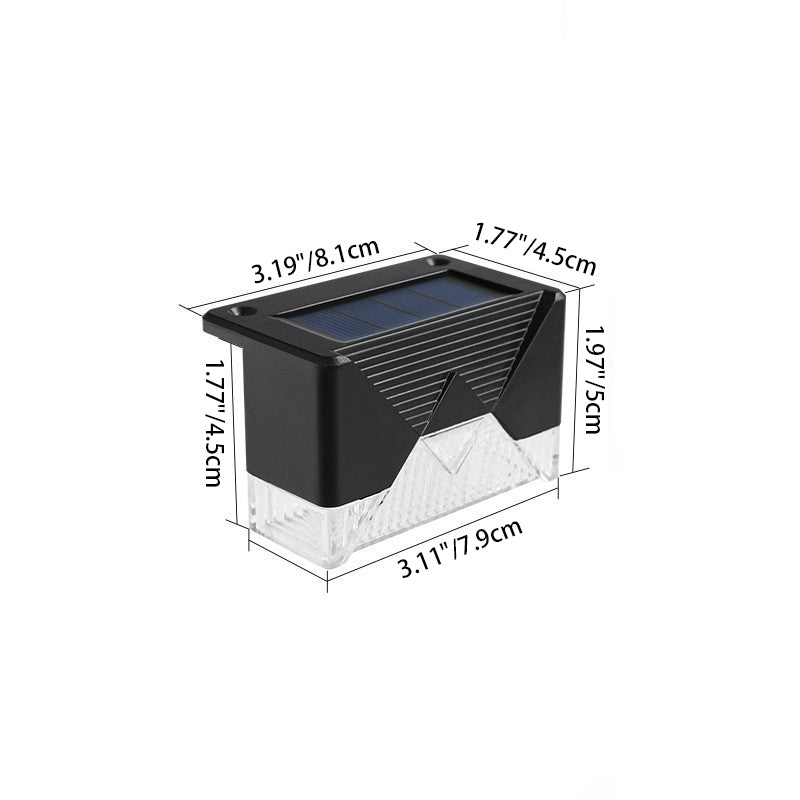 Modern Minimalist Solar Waterproof Rechteckige Plastik LED Außenleuchte Für Garten | Brehn