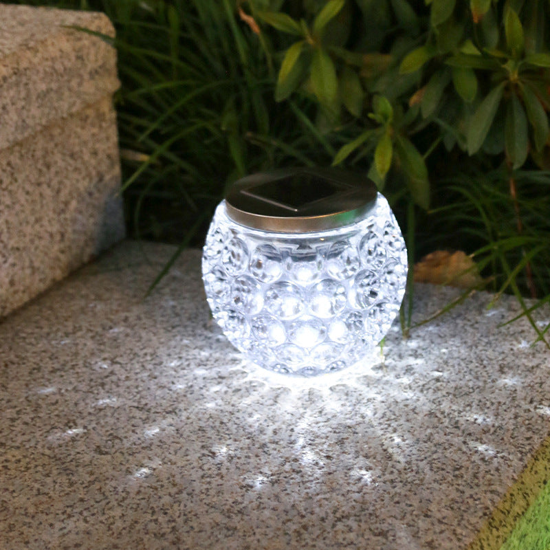 Moderne Art Deco Solar Glass Jar Voller Sterne ABS Edelstahl LED Außenlichter Für Garten | Brehn