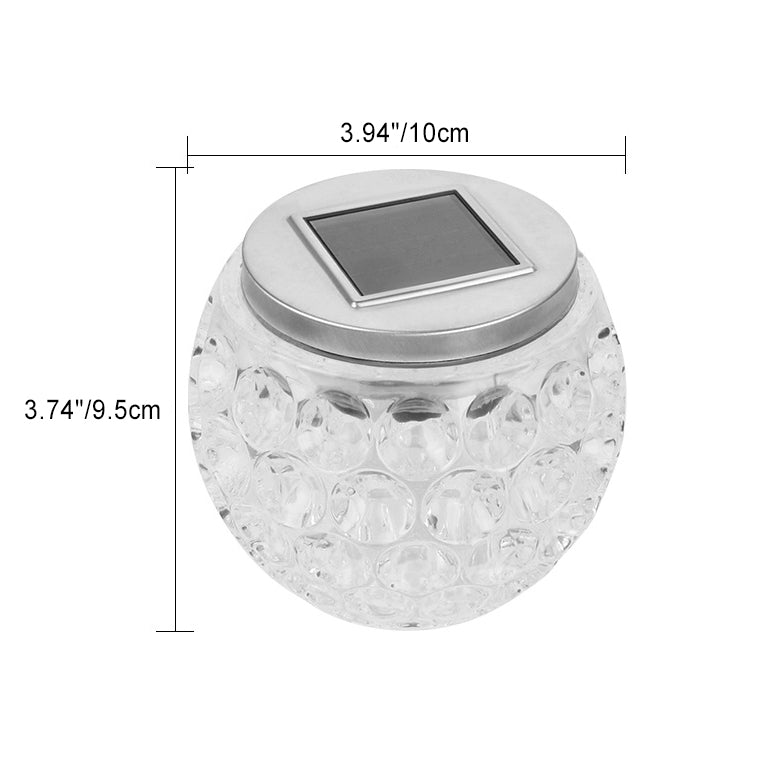 Moderne Art Deco Solar Glass Jar Voller Sterne ABS Edelstahl LED Außenlichter Für Garten | Brehn