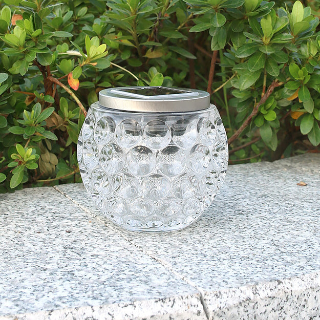 Moderne Art Deco Solar Glass Jar Voller Sterne ABS Edelstahl LED Außenlichter Für Garten | Brehn