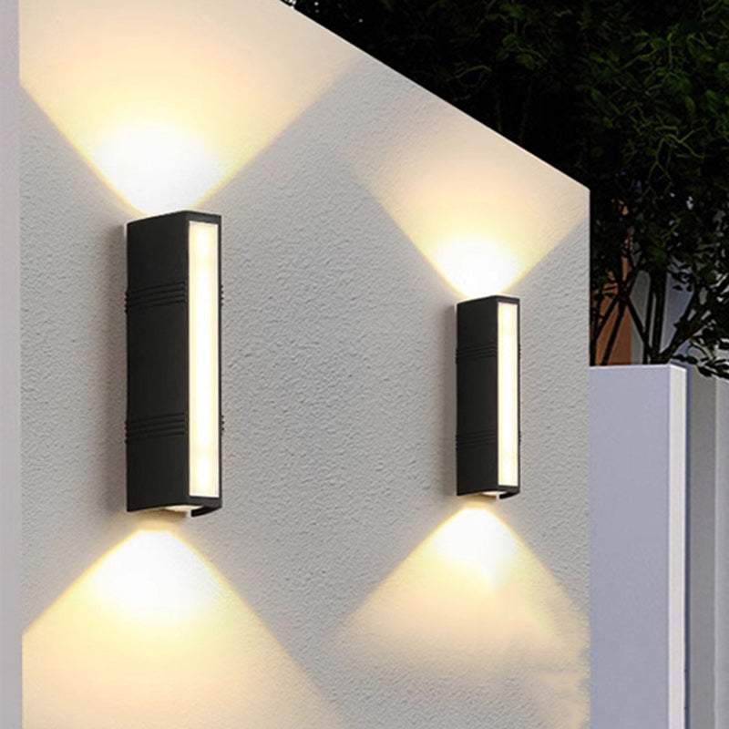 Moderner minimalistischer Säulen-Kunststoff-LED-Wandleuchtenlampen für Garten | Brehn