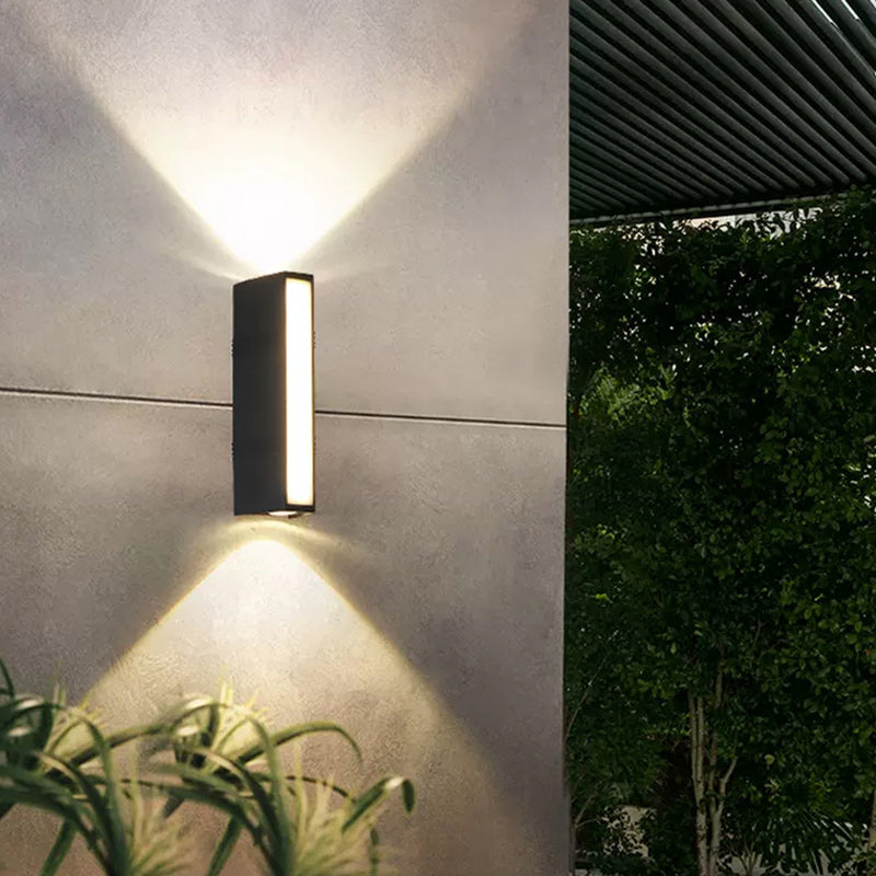 Moderner minimalistischer Säulen-Kunststoff-LED-Wandleuchtenlampen für Garten | Brehn
